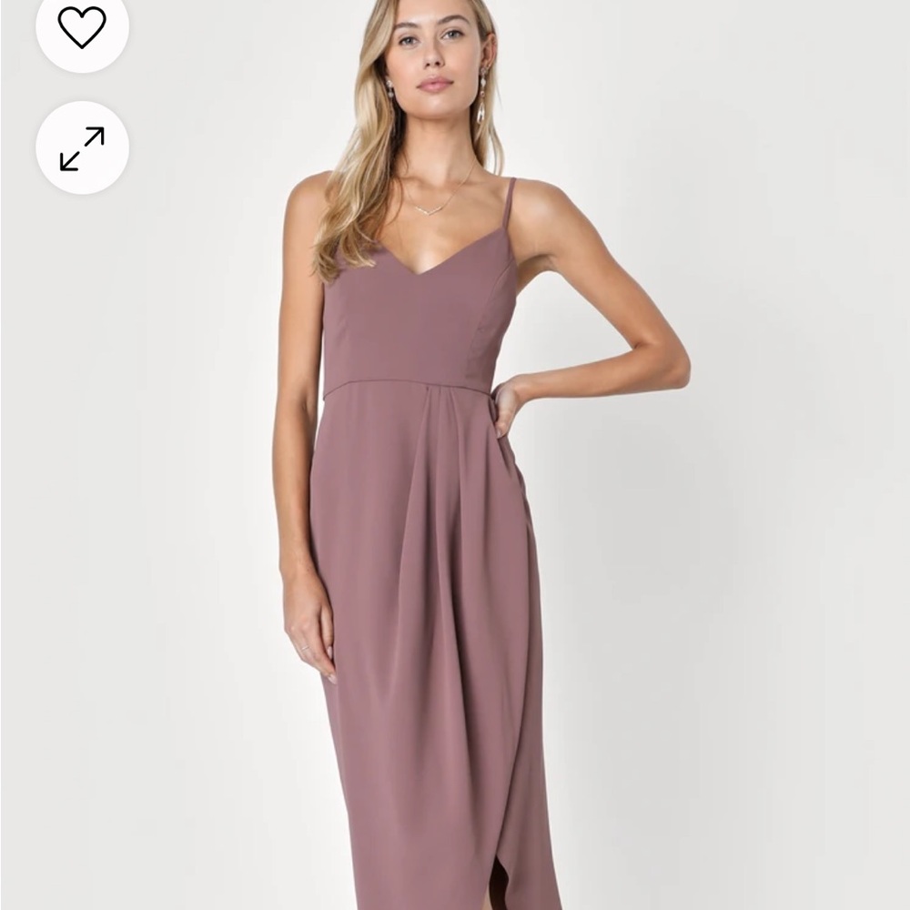 Elegant Mauve Sleeveless Dress